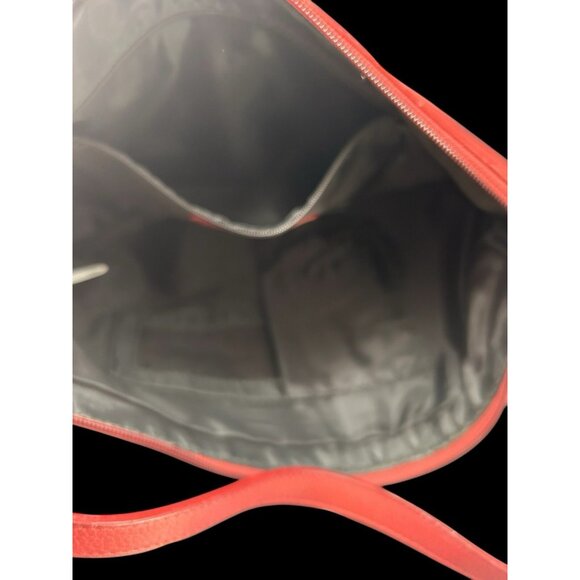 Vintage St Johns Bay Genuine Red Pebble Leather Hobo Shoulder Bag Purse 13 x 9 - Picture 5 of 12